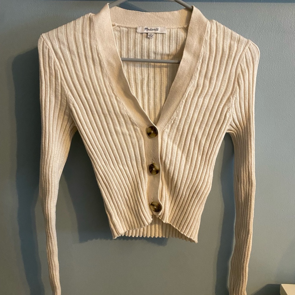 Madewell Cardigan, XS, Cream